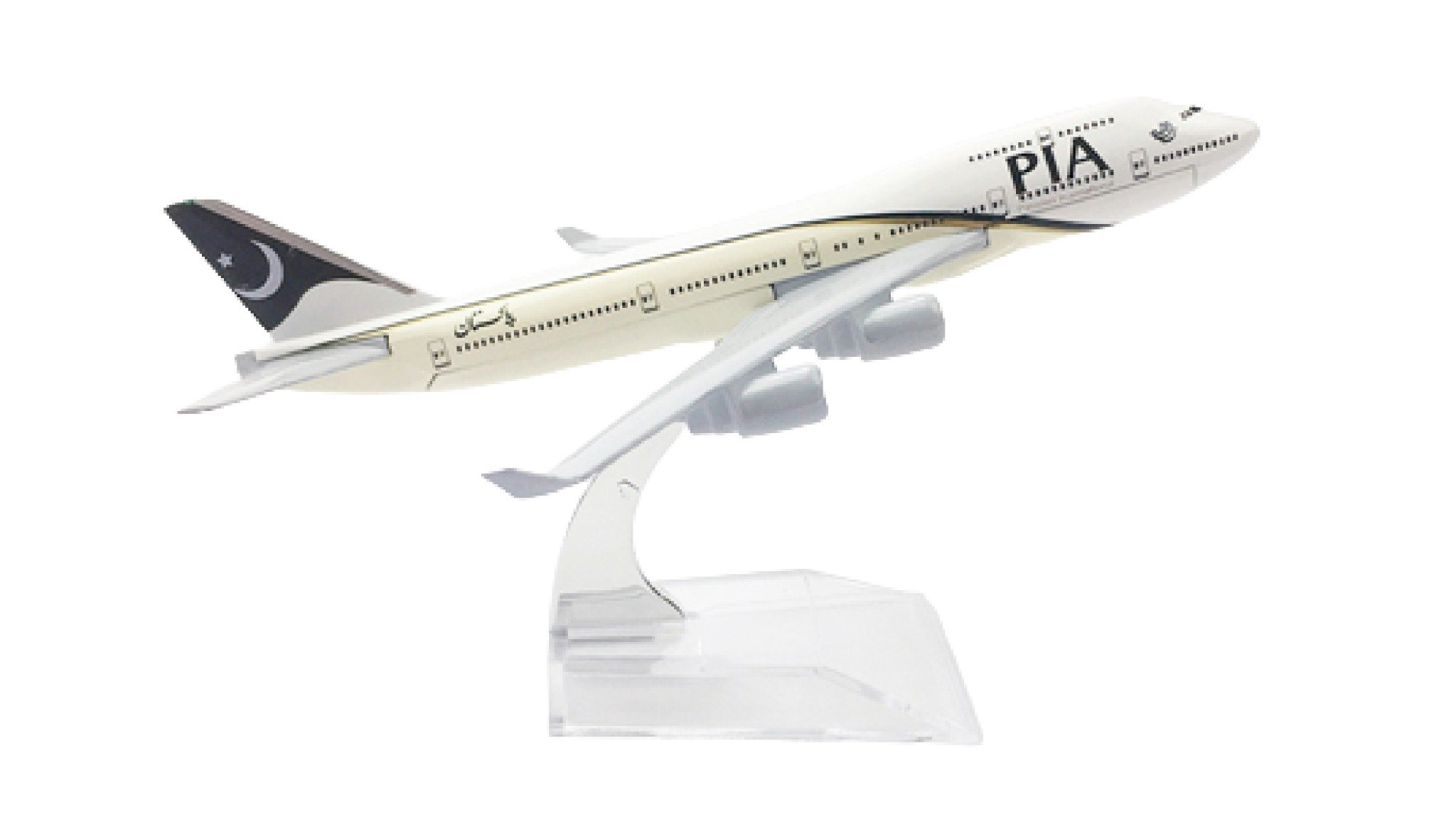  Mô hình máy bay Pakistan PIA Boeing B747 16cm MB16004 