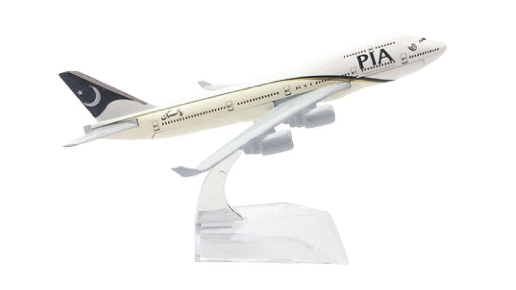 Mô hình máy bay Pakistan PIA Boeing B747 16cm MB16004