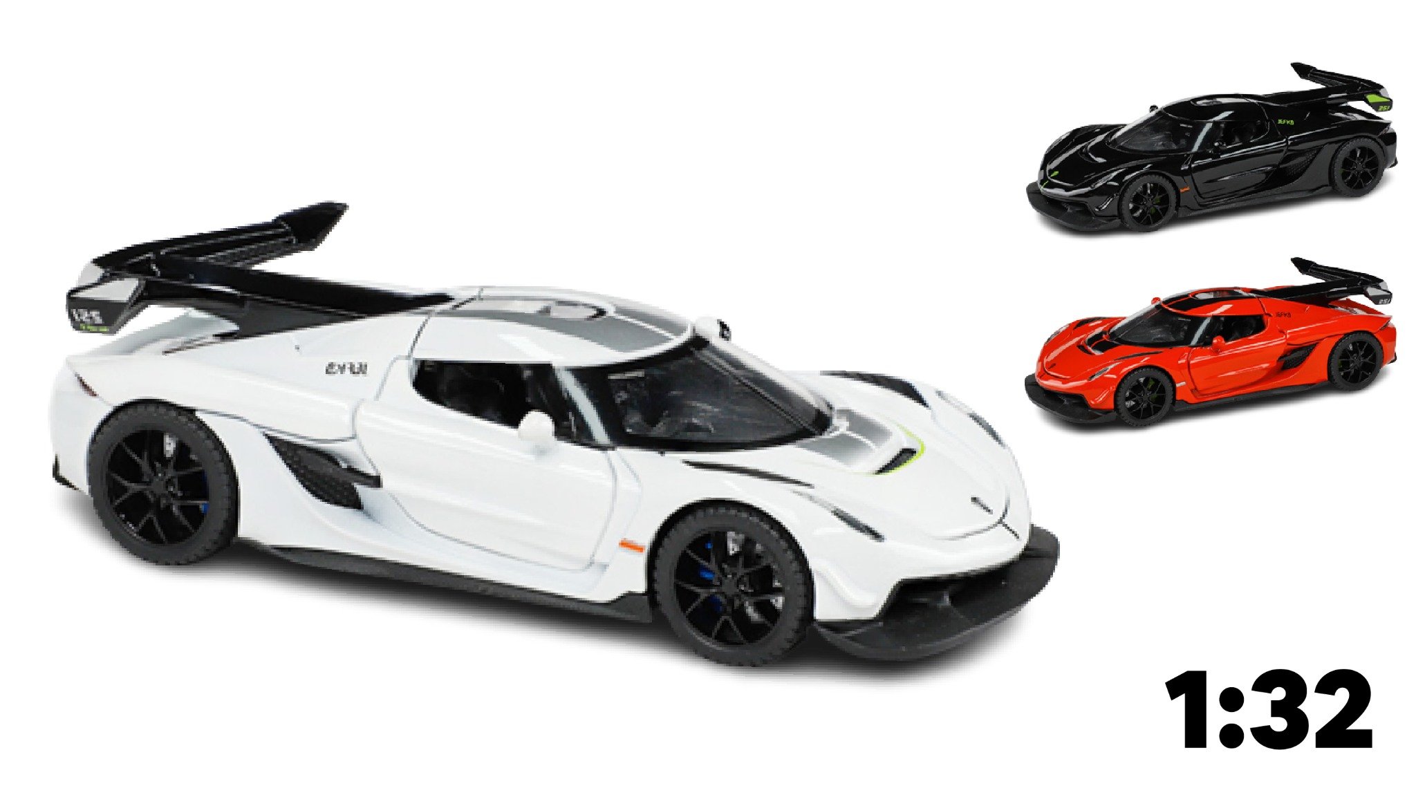 Mô hình xe Koenigsegg Jesko full open có đèn âm thanh tỉ lệ 1:32 Alloy model OT32044 