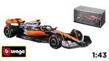  Mô hình xe đua F1 Formula Mclaren MCL60 2023 hộp mica có figure tỉ lệ 1:43 Bburago OT322 