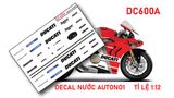  Decal nước độ Ducati V4S Corse tỉ lệ 1:12 DC600A 