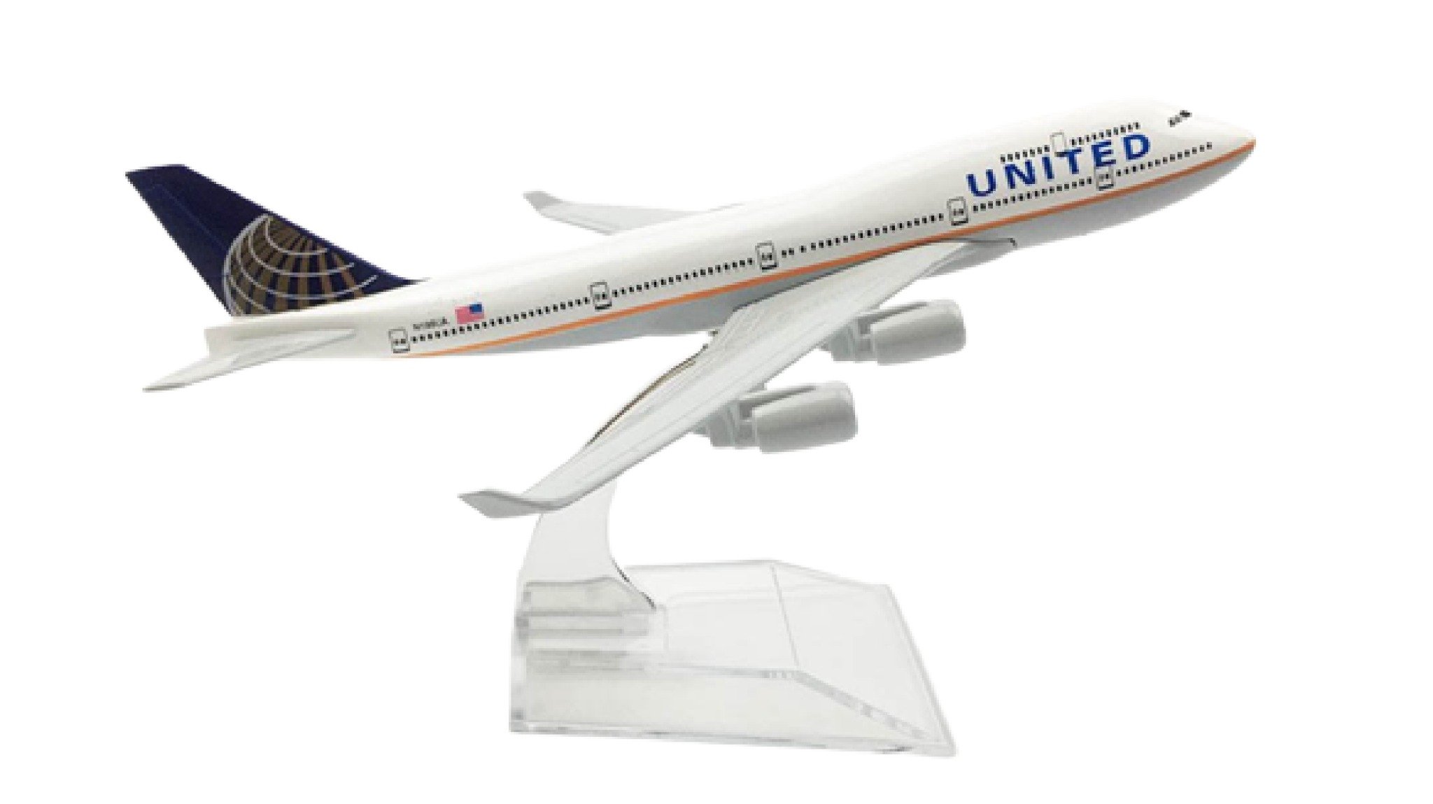  Mô hình máy bay United Airlines Boeing B747 16cm MB16017 