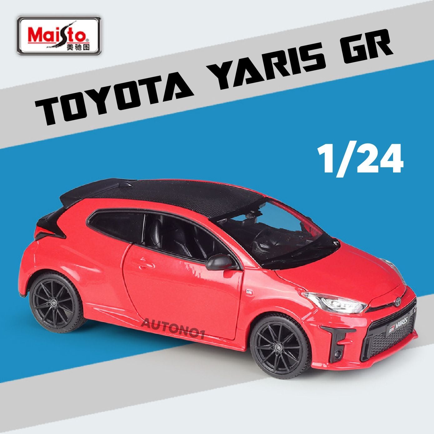  Mô hình xe Toyota Yaris GR tỉ lệ 1:24 Maisto OT556 