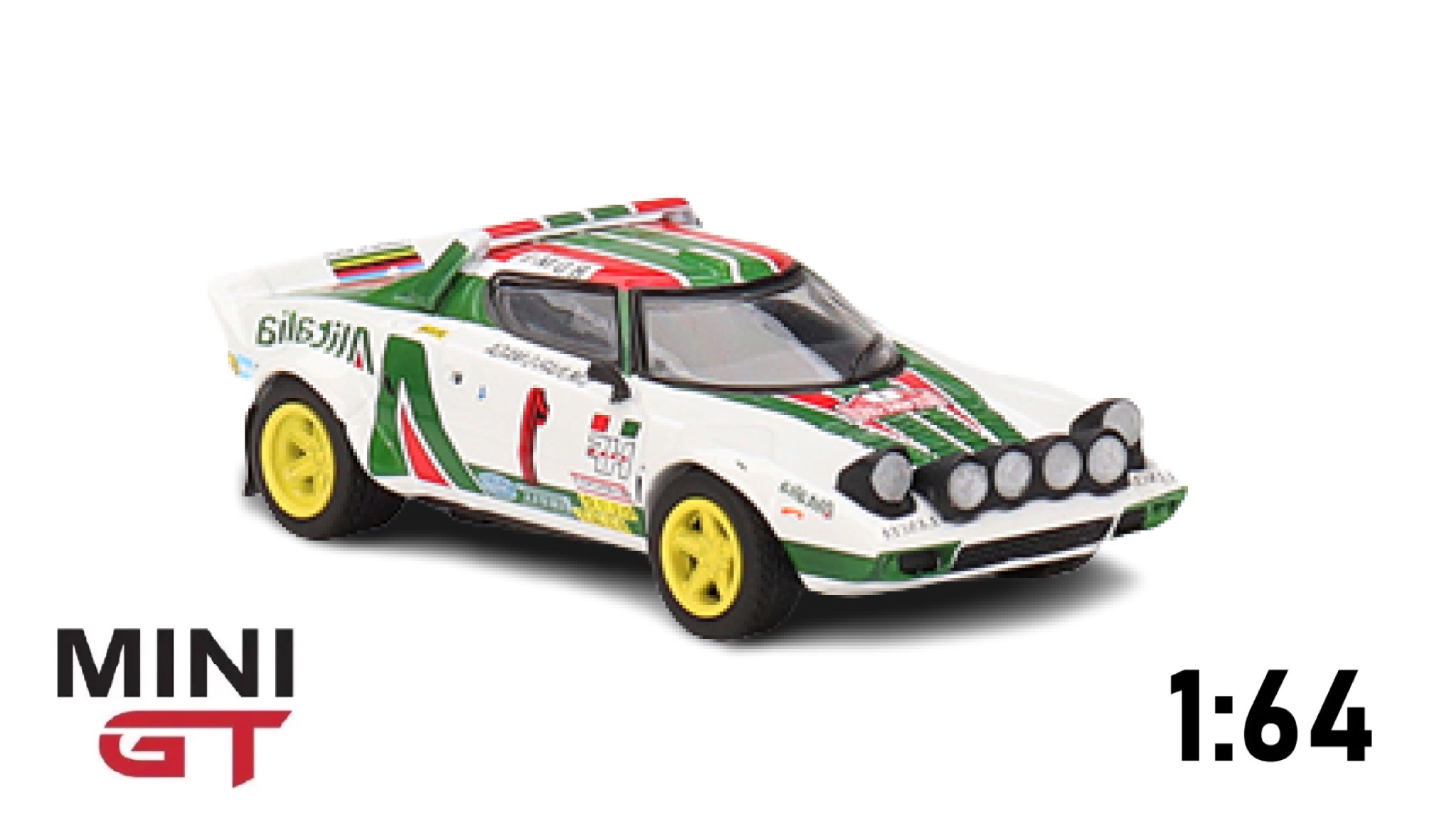  Mô hình xe Lancia Stratos HF 1977 Rally MonteCarlo Winner #1 tỉ lệ 1:64 MiniGT MGT00422 