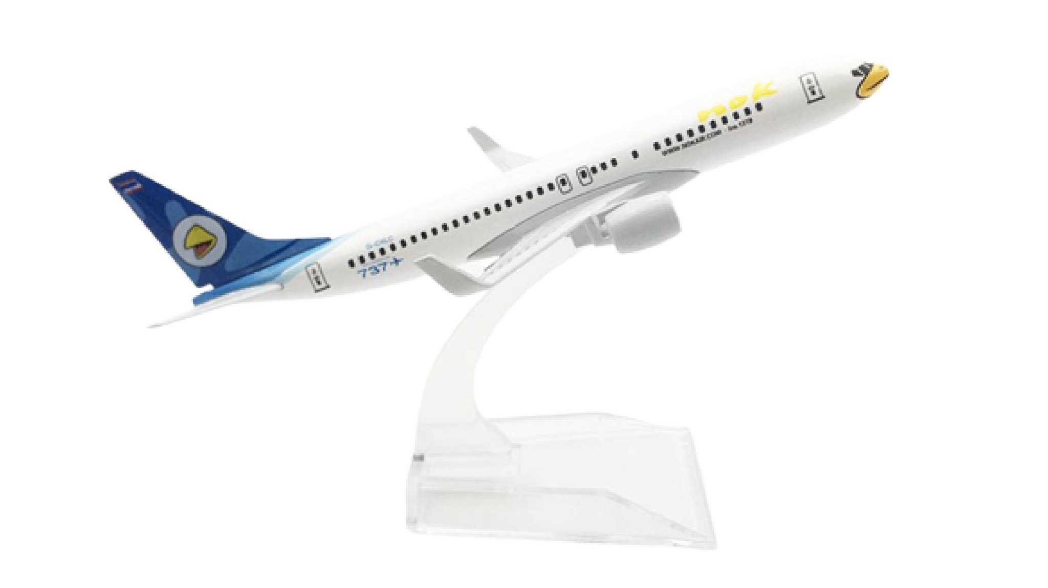  Mô hình máy bay Thailand Nok Boeing B737 HS-DJJ Whie 16cm MB16056 