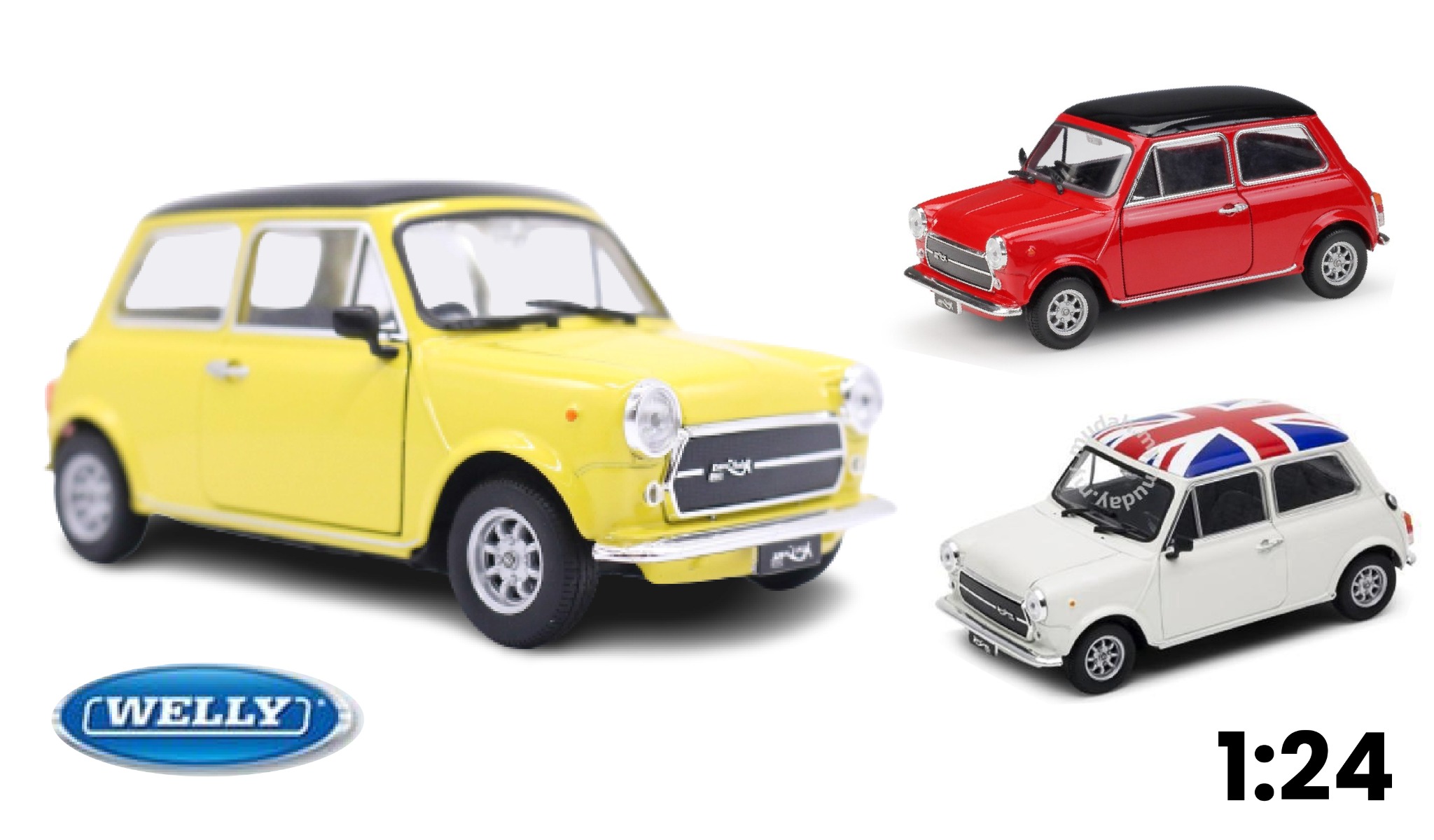  Mô hình xe Mini Cooper 1300 1:24 Welly 1191 