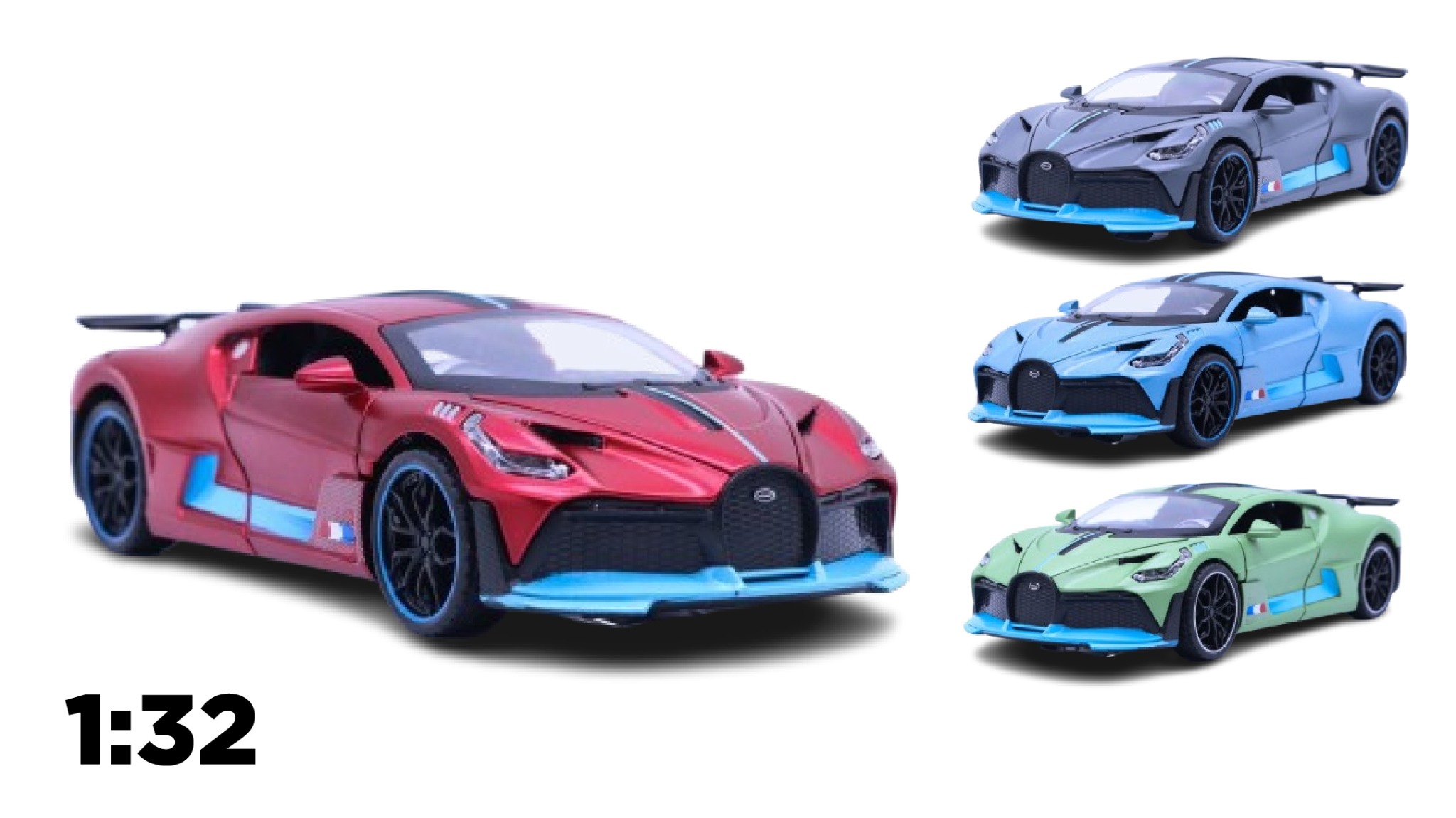  Mô hình xe Bugatti Divo có đèn - âm thanh tỉ lệ 1:32 Alloy Model OT32016 