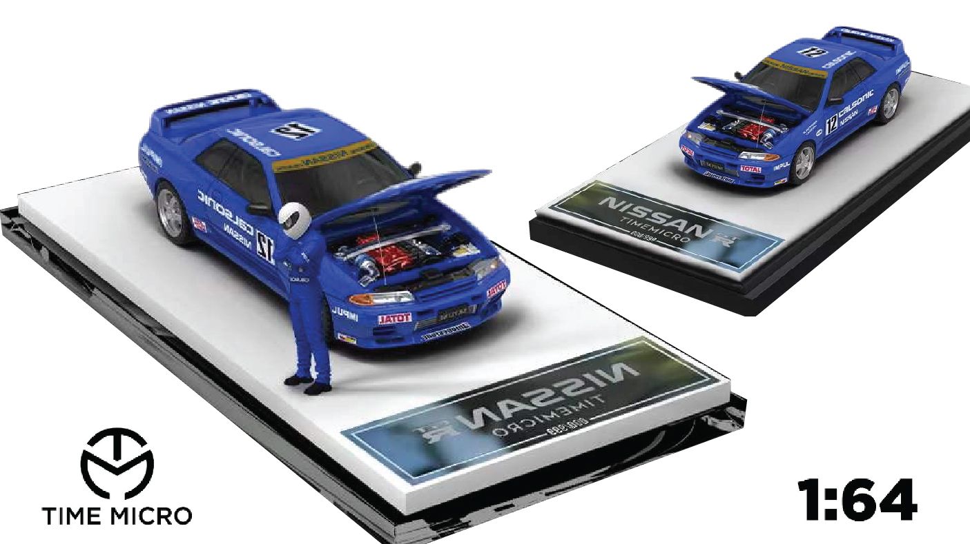  Mô hình xe Nissan GTR R32 Calsonic racing #12 Limited 999 pcs tỉ lệ 1:64 Time micro 