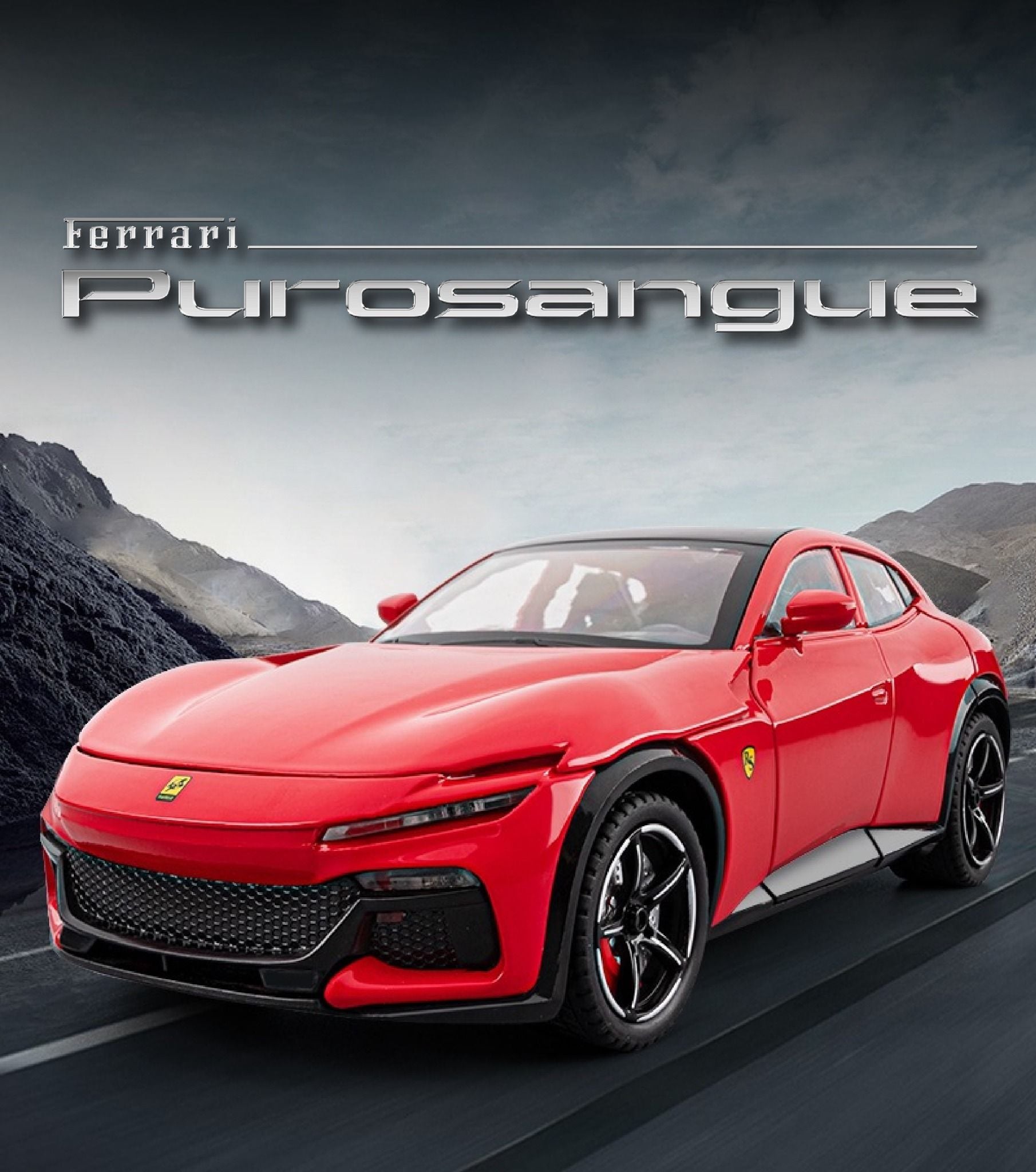  Mô hình xe Ferrari Purosangue full open-full kính- đánh lái được tỉ lệ 1:24 Jiaye model VB24425 