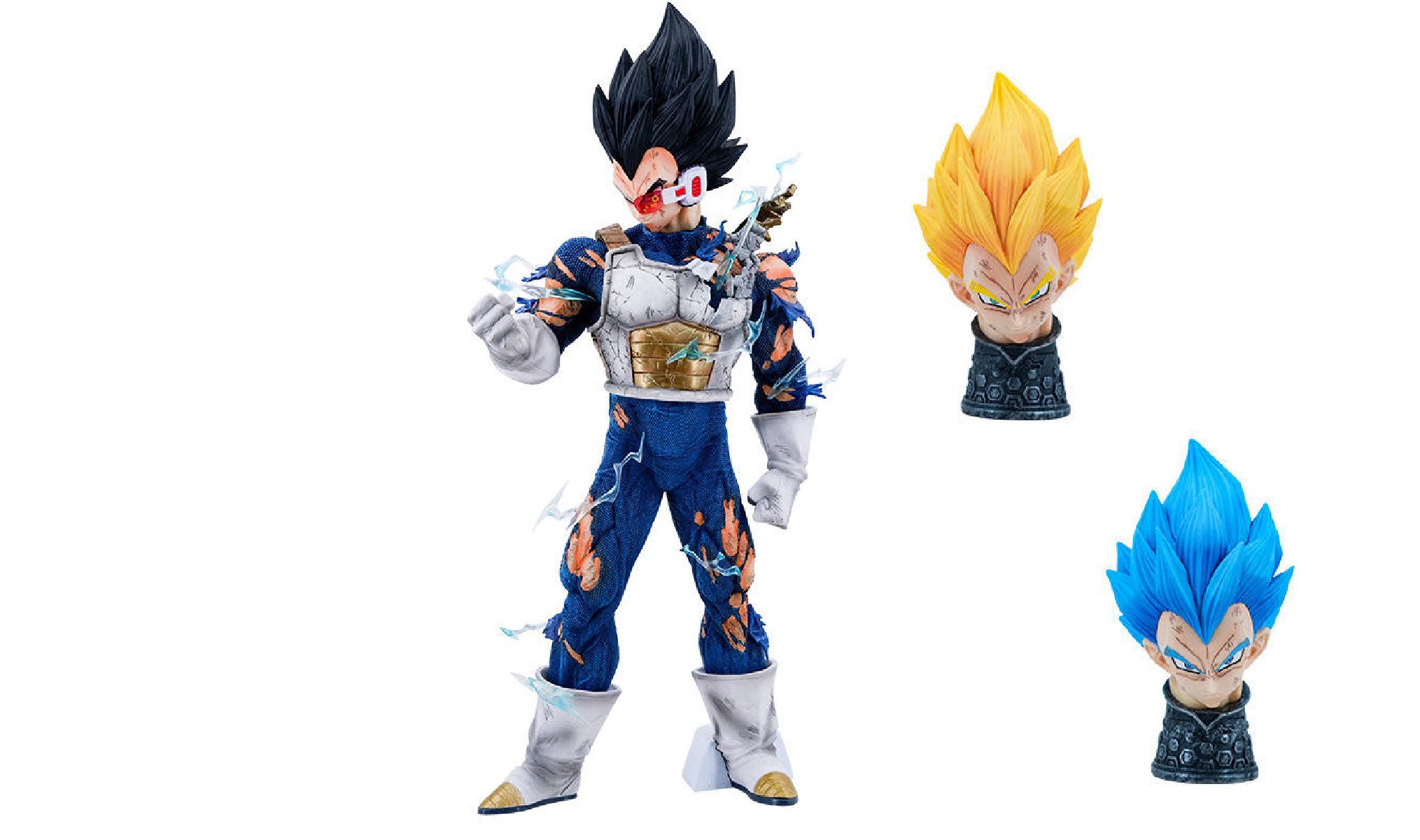  Mô hình nhân vật Dragonball Vegeta super saiyan và 2 đầu thay thế 47cm FG217 