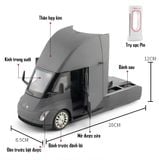  Mô hình xe đầu kéo Tesla Semi Truck full open, có phụ kiện đi kèm tỉ lệ 1:24 XHD Model OT24069 