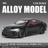  Mô hình xe BMW M4 2024 full open - đánh lái - có đèn - âm thanh full kính tỉ lệ 1:24 Alloy model OT573 