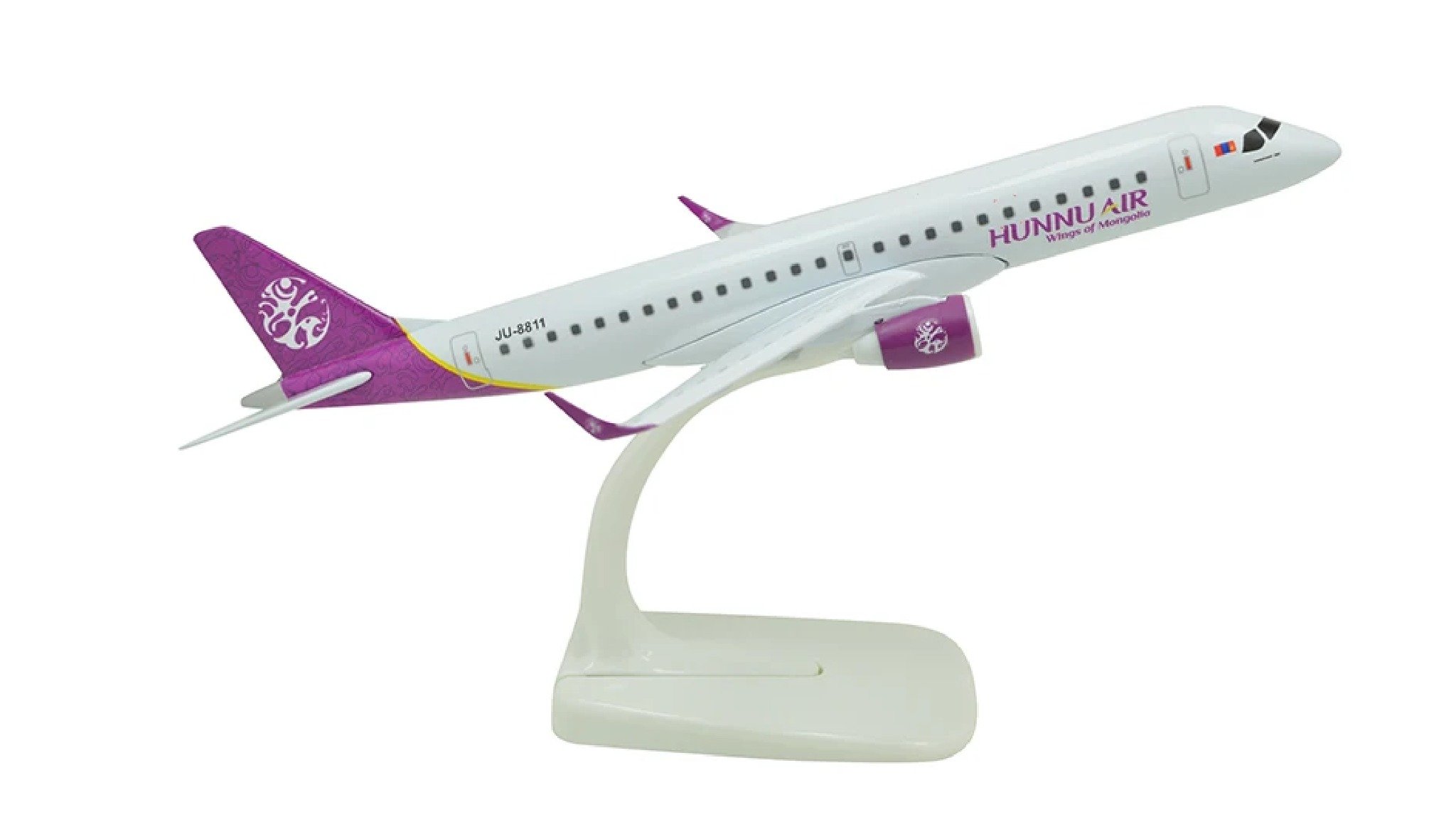  Mô hình máy bay Mông Cổ Hunnu Air Embraer E190 kích thước 20cm MB20081 