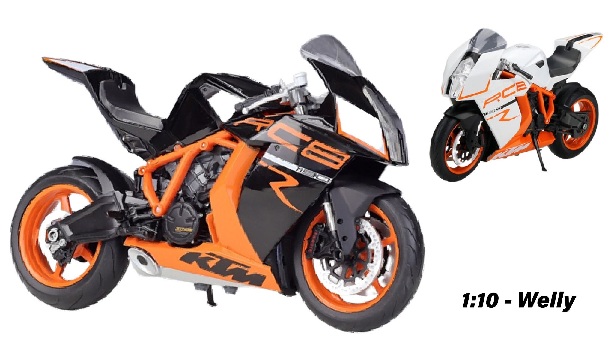  Mô hình xe Ktm 1190 RC8 R tỉ lệ 1:10 Welly MT004 