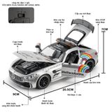  Mô hình xe dẫn đoàn đua F1 Mercedes Benz AMG GTR Safety car - full open - đánh lái - đèn - âm thanh tỉ lệ 1:24 Chezhi model OT600 