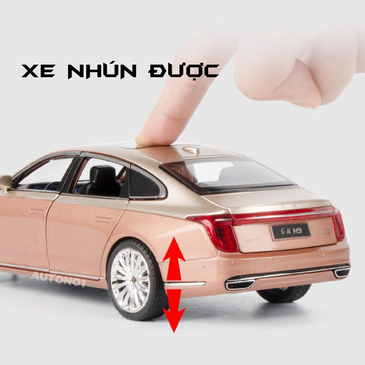  Mô hình xe Hongqi\Hồng Kỳ H9 full open có đèn có âm thanh tỉ lệ 1:24 Chezhi OT436 