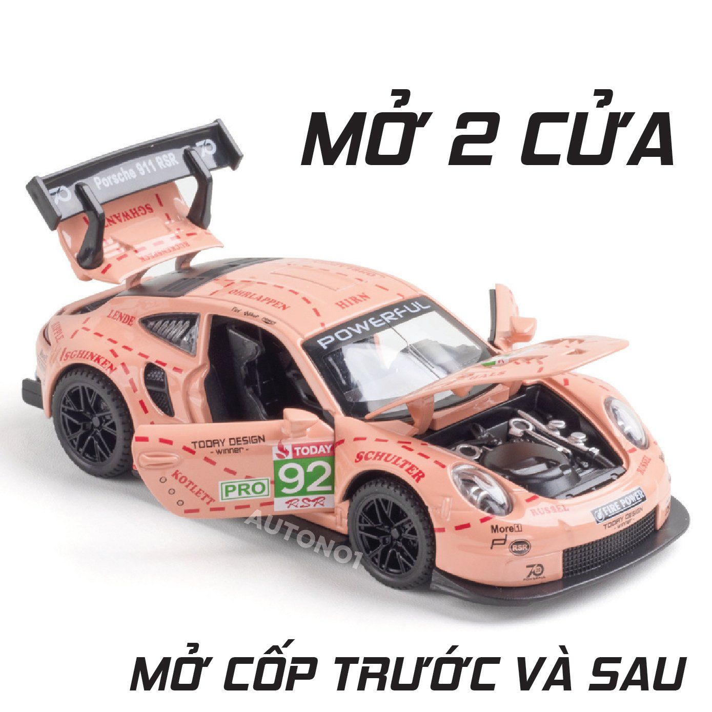  Mô hình xe Porsche 911 RSR tỉ lệ 1:32 Alloy Model OT423 