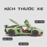  Mô hình xe Lamborghini LP780 Svj tỉ lệ 1:22 Alloy Model OT424 