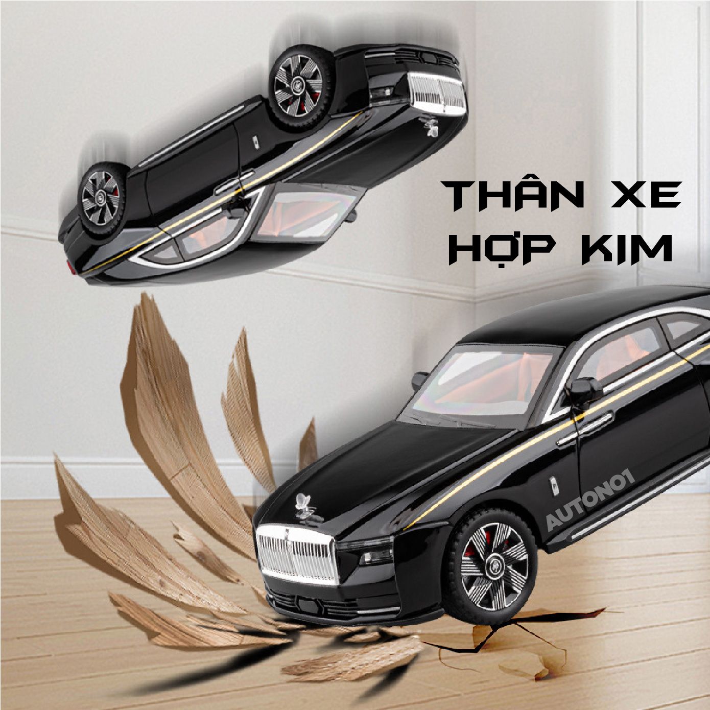  Mô hình xe Rolls Royce Spectre full open - có đèn - âm thanh tỉ lệ 1:24 Chezhi OT533 