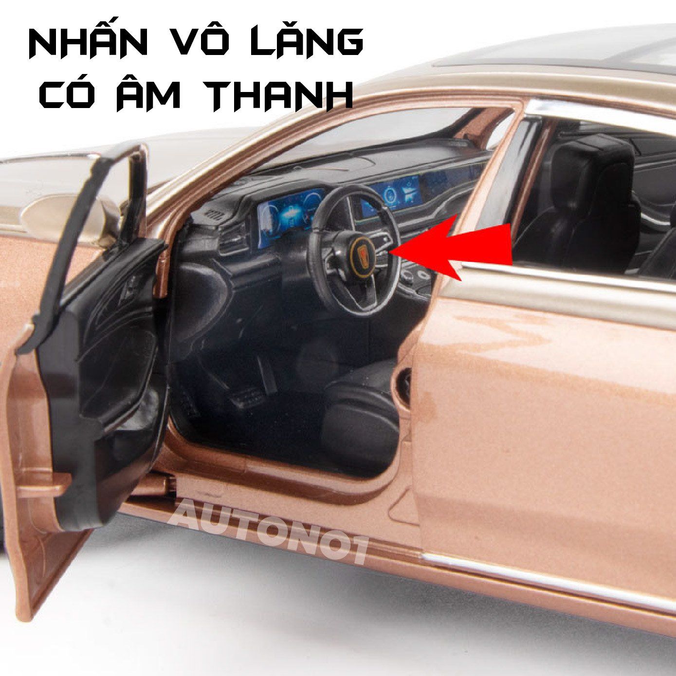  Mô hình xe Hongqi\Hồng Kỳ H9 full open có đèn có âm thanh tỉ lệ 1:24 Chezhi OT436 