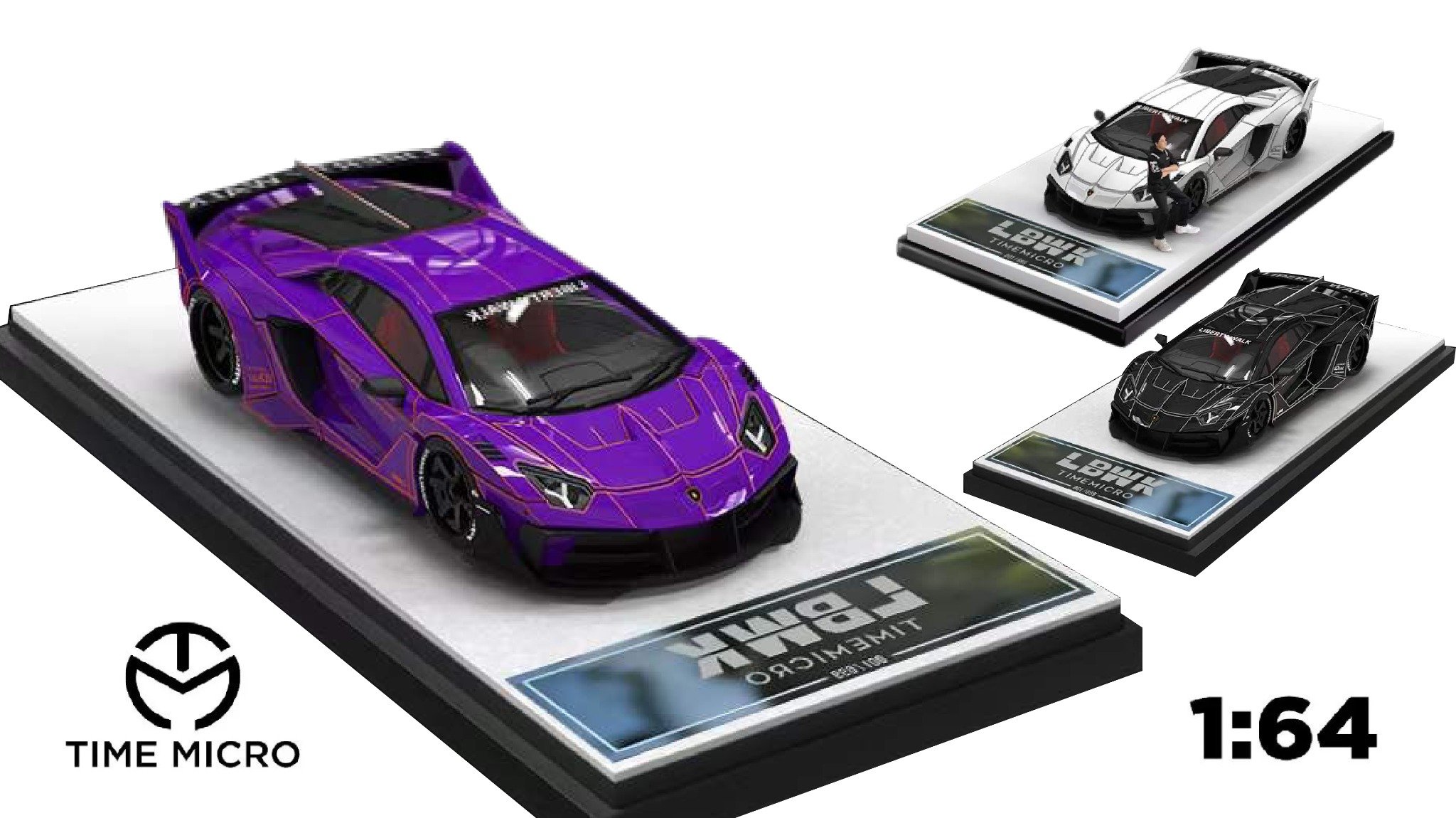  Mô hình xe Lamborghini LP700 GT EVO LBWK Liberty Walk Brust Limited 699 tỉ lệ 1:64 Time micro 