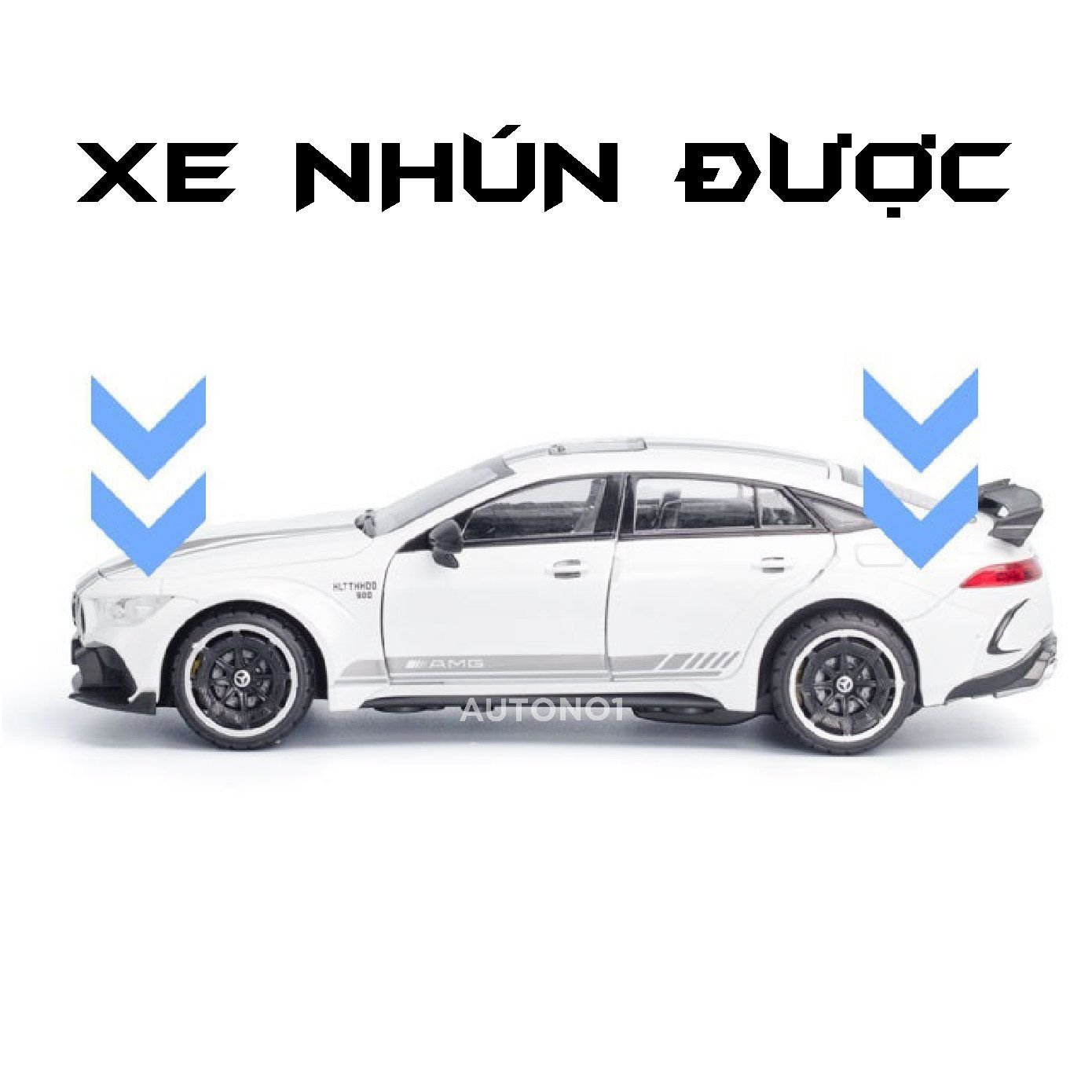  Mô hình xe Mercedes Amg GT 63 đánh lái được full open tỉ lệ 1:24 Chimei Model OT438 