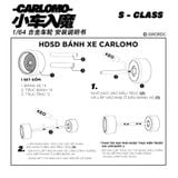  Phụ kiện độ bánh cho xe mô hình Carlomo Wheels S-Class kích thước 9,5mm bằng kim loại tỉ lệ 1:64 Carlomo S0 