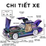  Mô hình xe Mercedes - Benz 300SL full open - có âm thanh - đèn - đánh lái tỉ lệ 1:24 Jinlifiang OT24023 