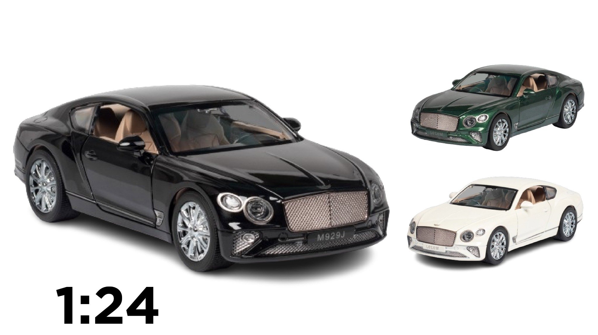  Mô hình xe Bentley Continental GT 2 cửa đánh lái được tỉ lệ 1:24 XLG OT458 