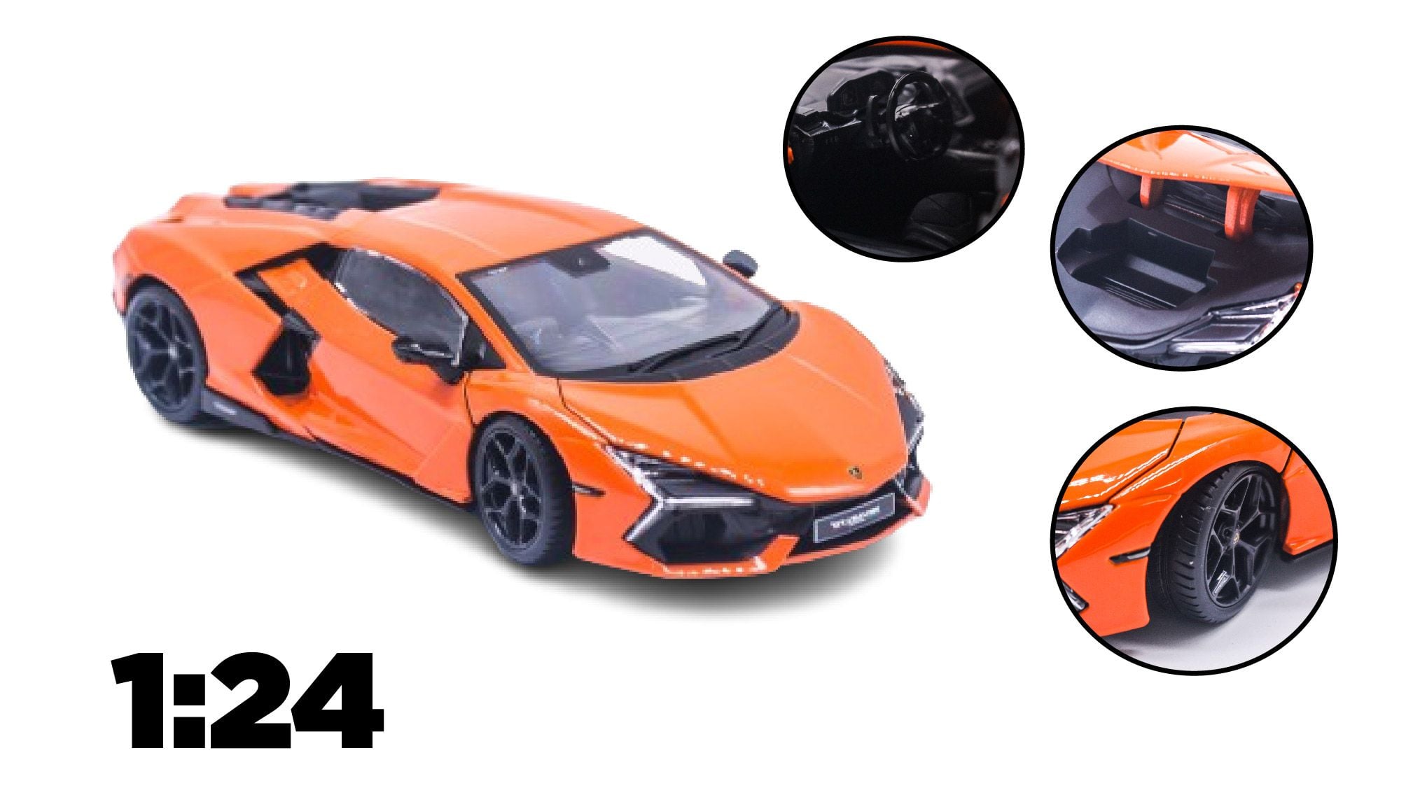  Mô hình Lamborghini Revuelto Hybrid tỉ lệ 1:24 Bburago 18-21106 OT425 