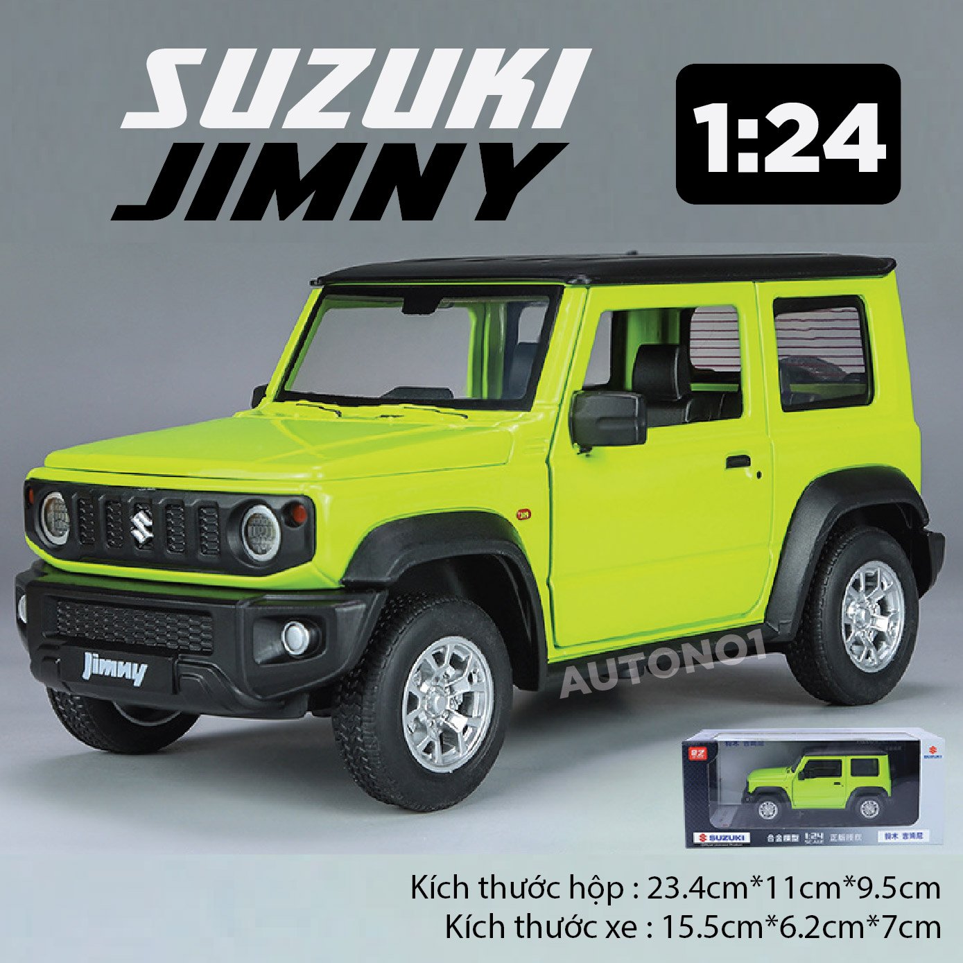  Mô hình xe Suzuki Jimny tỉ lệ 1:24 Alloy Model OT451 