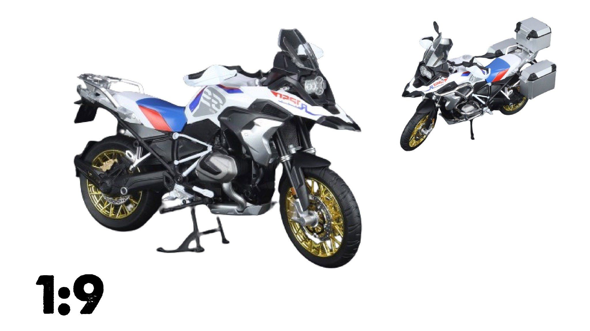  Mô hình moto BMW R 1250 GS ADV tỉ lệ 1:9 Huayi Alloy MT069 