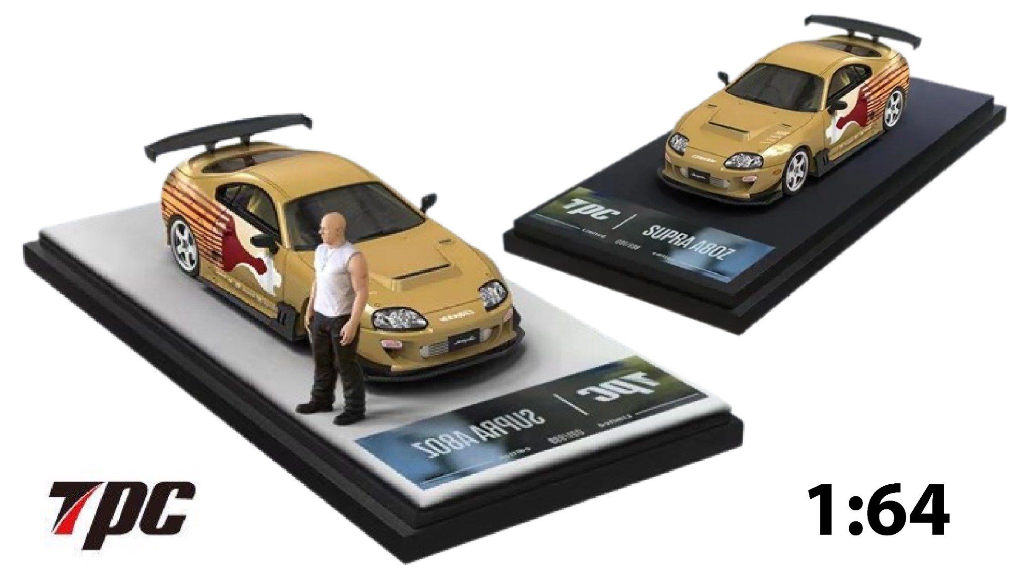  Mô hình xe Supra A80Z Fast & Furious Gold tỉ lệ 1:64 TPC Model 