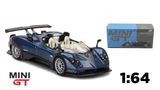  Mô hình xe Pagani Zonda HP Barchetta Blue Tricolore tỉ lệ 1:64 MiniGT MGT00370 