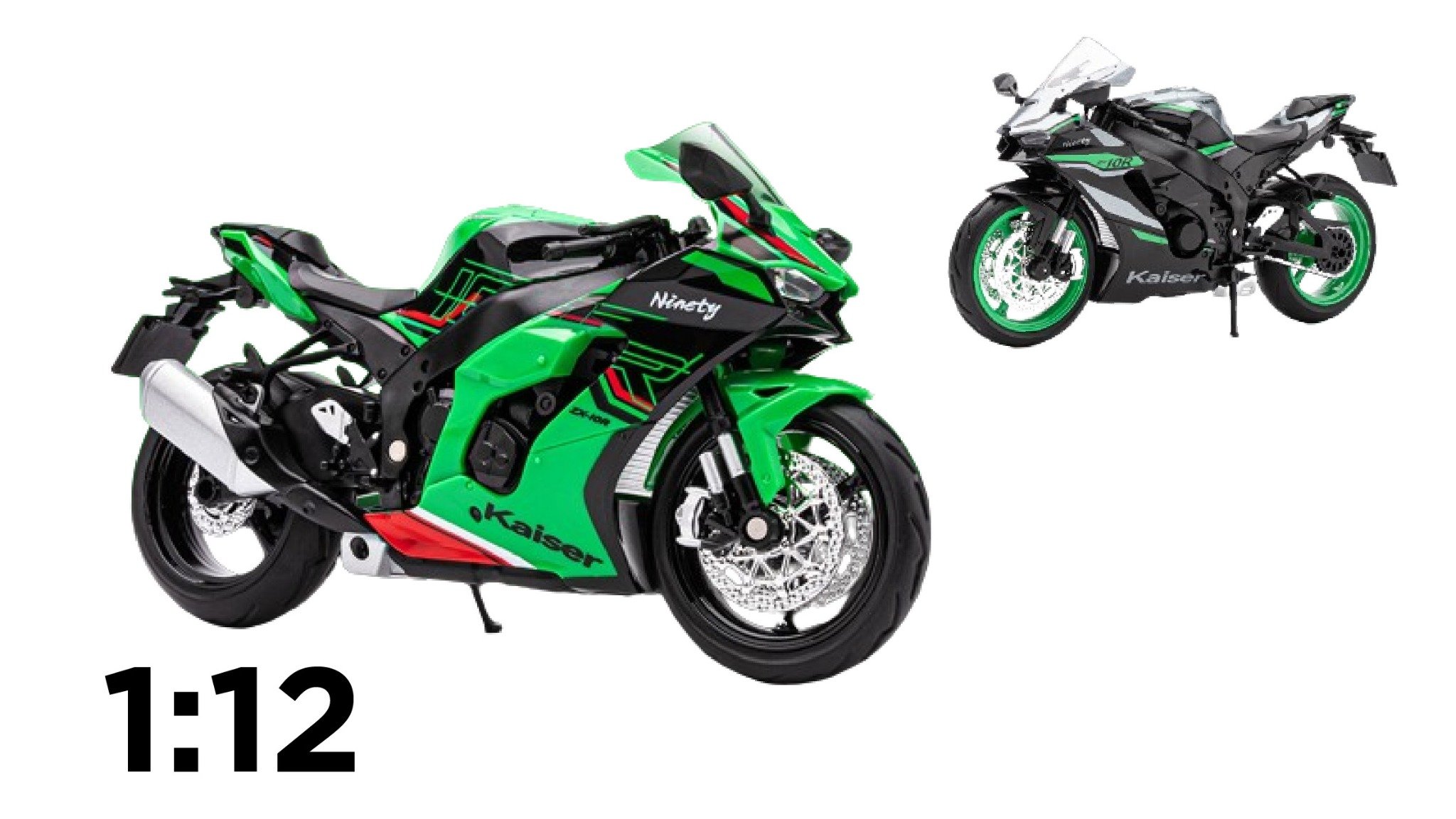  Mô hình xe Kawasaki Ninja ZX-10R tỉ lệ 1:12 Jiaye Model MT086 