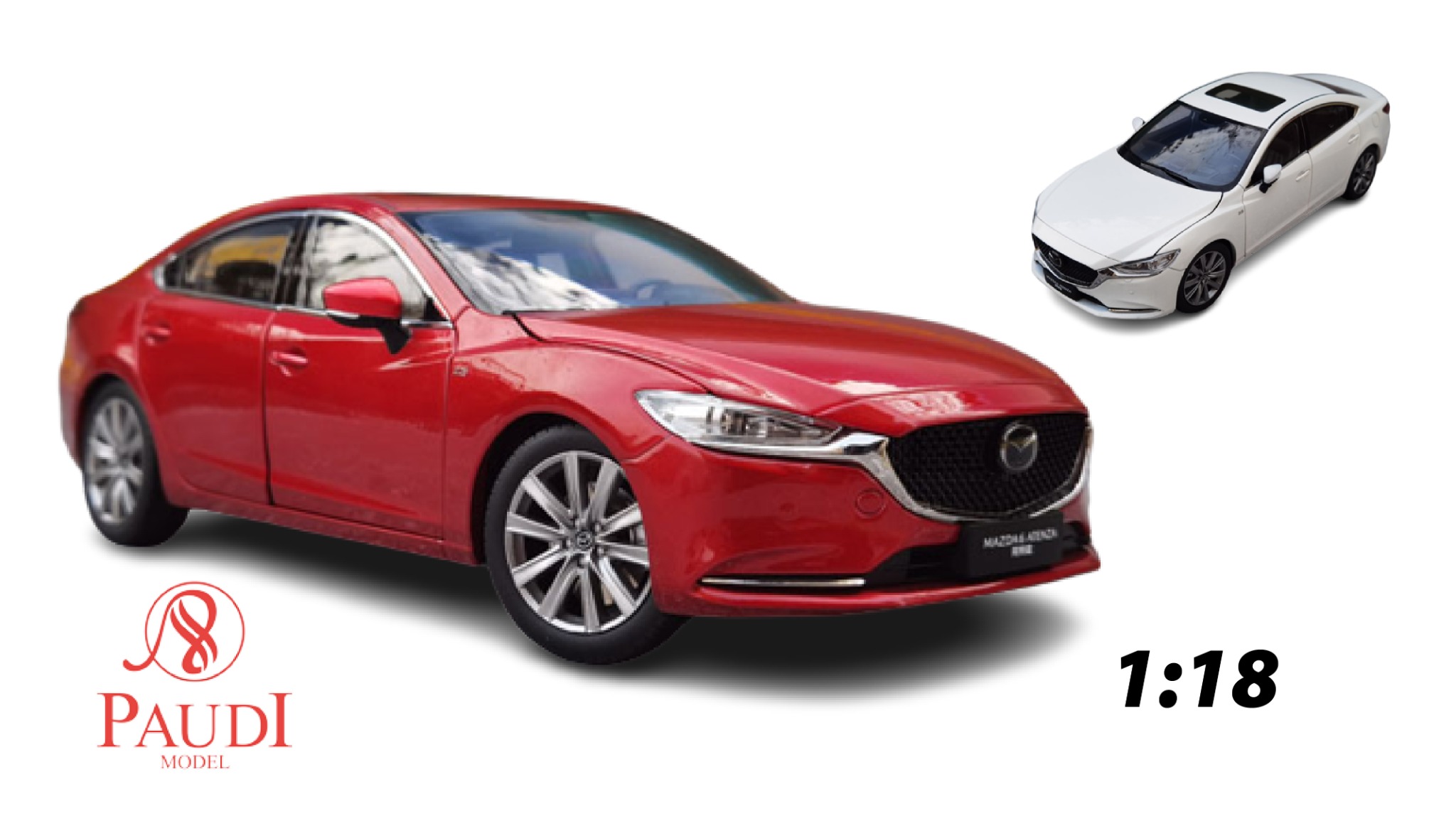  Mô hình xe Mazda 6 Red 2019 1:18 Paudi 7576 