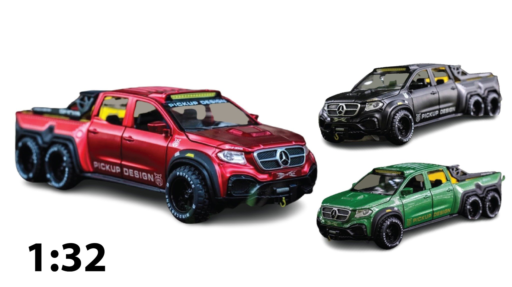  Mô hình xe Mercedes X-Class 6x6 1:32 Chimei Model 6925 