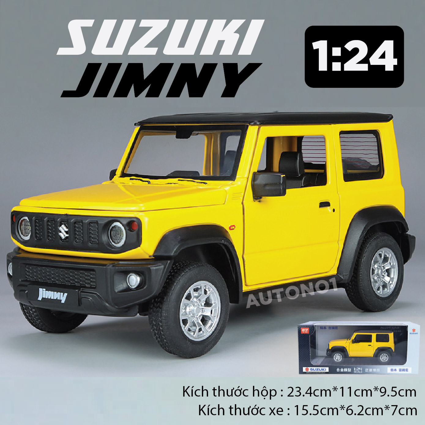  Mô hình xe Suzuki Jimny tỉ lệ 1:24 Alloy Model OT451 