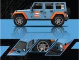  Mô hình xe Jeep Rubicon custom Gulf oil blue orange tỉ lệ 1:64 Time micro 