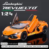  Mô hình Lamborghini Revuelto Hybrid có đèn-đánh lái được-mở full cửa-full kính tỉ lệ 1:24 Alloy Model OT418 