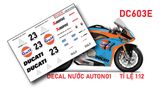  Decal nước độ Ducati Panigale V4S - Gulf V2 tỉ lệ 1:12 Autono1 DC603e 