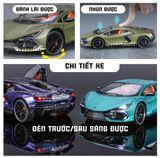  Mô hình Lamborghini Revuelto Hybrid có đèn-đánh lái được-mở full cửa-full kính tỉ lệ 1:24 Alloy Model OT418 