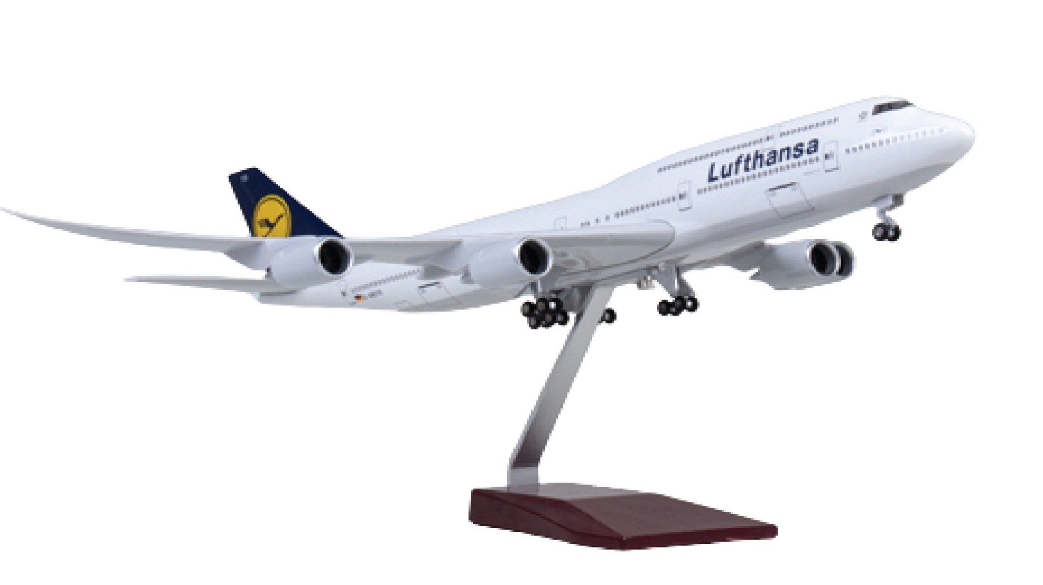  Mô hình máy bay Deutsche Lufthansa Boeing B747-8 Germany - Đức 47cm 1:160 có đèn led tự động theo tiếng vỗ tay hoặc chạm MB47011 