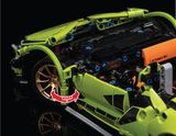  Mô hình xe ô tô lắp ghép Lamborghini Sian green 1250 pcs tỉ lệ 1:14 LG018 