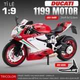  Mô hình xe Ducati 1199 đi kèm ben nâng - có phuộc nhún trước và sau - có đèn và âm thanh tỉ lệ 1:9 Alloy model MT09009 
