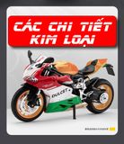  Mô hình xe Ducati 1199 đi kèm ben nâng - có phuộc nhún trước và sau - có đèn và âm thanh tỉ lệ 1:9 Alloy model MT09009 