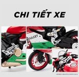  Mô hình xe Ducati 1199 đi kèm ben nâng - có phuộc nhún trước và sau - có đèn và âm thanh tỉ lệ 1:9 Alloy model MT09009 