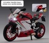  Mô hình xe Ducati 1199 đi kèm ben nâng - có phuộc nhún trước và sau - có đèn và âm thanh tỉ lệ 1:9 Alloy model MT09009 