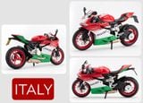  Mô hình xe Ducati 1199 đi kèm ben nâng - có phuộc nhún trước và sau - có đèn và âm thanh tỉ lệ 1:9 Alloy model MT09009 