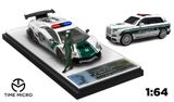  Mô hình xe Lamborghini và Rolls Royce Police Dubai tỉ lệ 1:64 Time micro 